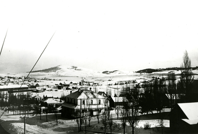 Panoramic view of Moscow, Idaho looking southeast circa 1907.