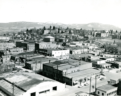 Panoramic view of Moscow, Idaho including Russell School