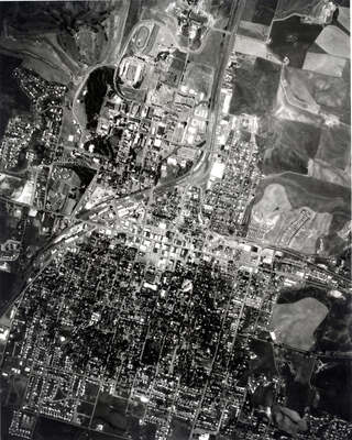 Overhead view of Moscow, Idaho