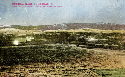 Moscow, Idaho by moonlight