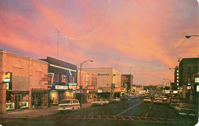 Bustling Main Street Postcard