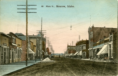 Tinted Main Street Postcard