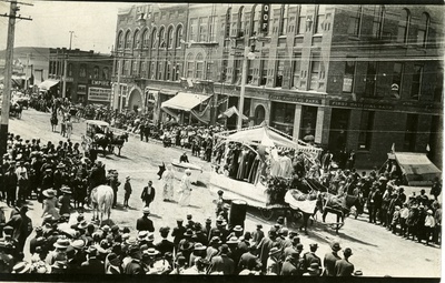 Royal Neighbors' Float on 4th of July Postcard
