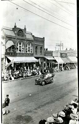 Burn's Float at 4th of July Parade Postcard