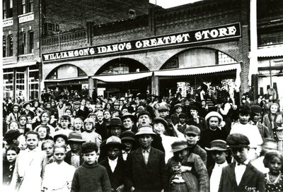 Kids in Front of Williamson's Store
