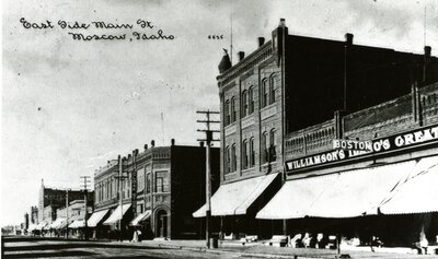 Empty Main Street Postcard