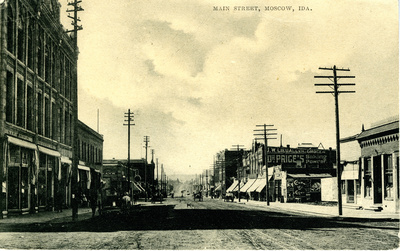 J.W. Lieuallen on Main Street Postcard