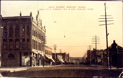 Tinted Postcard of Main Street