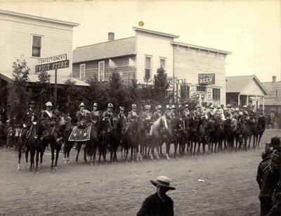 Women on Horse During Fourth of July Parade