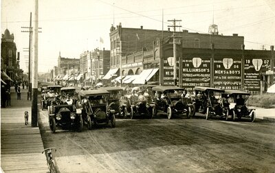 Auto Tour on Main Street Postcard