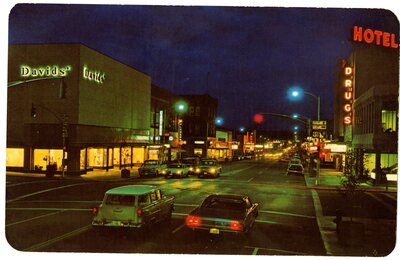 Streetlights on Main Postcard