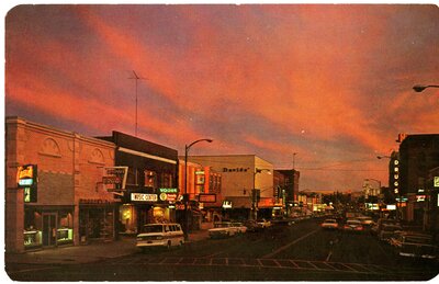 Main Street at Sunset Postcard