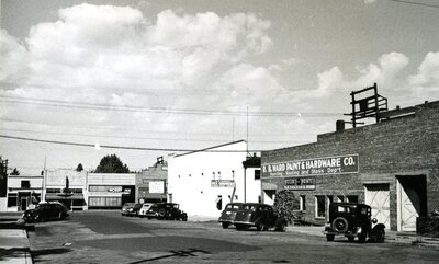 Ward Paint & Hardware and Bill Huffman's garage