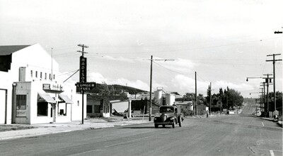 Main Street, looking southeast at Troy highway intersection