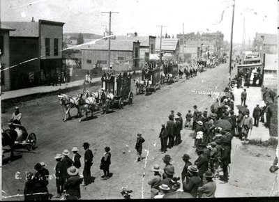 Crowd Gathered for Circus Parade