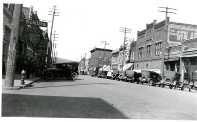 Cars Parked Along Main Street