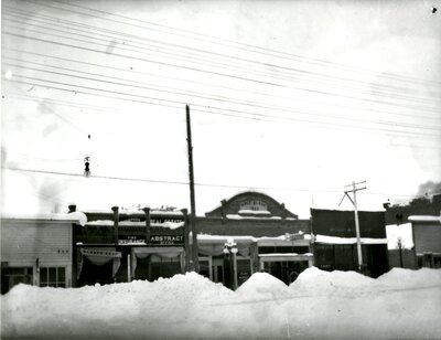 High Bank of Snow on Main Street