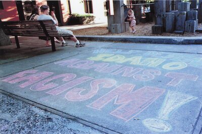 Chalk Drawing in Friendship Square
