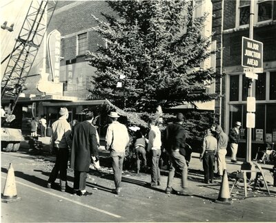 Setting Up of the Main Street Christmas Tree
