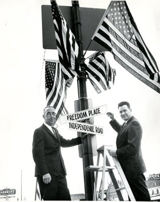 Mayor Handel Putting Up Flags