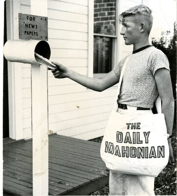 Carrier Delivering the Daily Idahonian