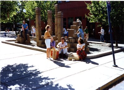 Families at Playground in Friendship Square