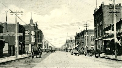 Postcard of Electric Light Company on Main Street