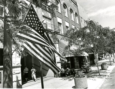 Flags Flying on Main Street