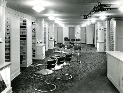 The Shoe department in Davids' Department store