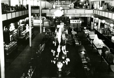 Davids' Store, looking down to main floor from mezzanine
