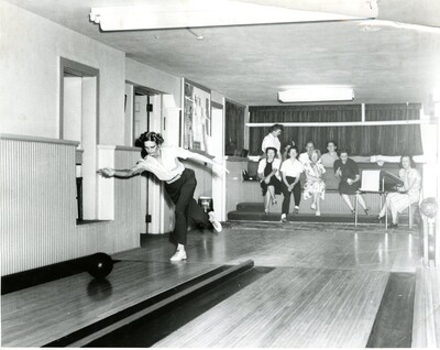 Bowling alley interior