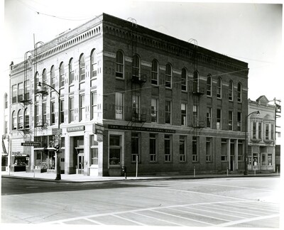 Businesses at Third and Main Streets in Moscow, ID
