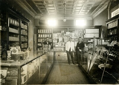 Interior of Jerry's confectionary and newsstand
