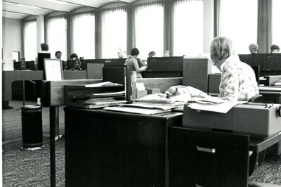 Interior of Idaho First Bank, then West One