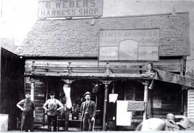 Exterior of the George Weber Harness Shop