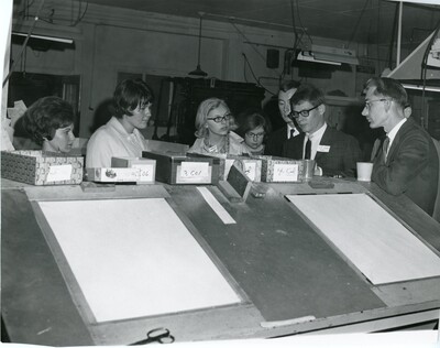 Newspaper layout room