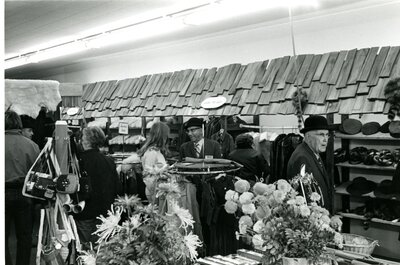 Customers perusing The Sheep Shop