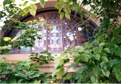 McConnell building stained glass window, north side