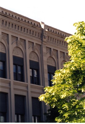 Architectural features on the west side of the McConnell Building