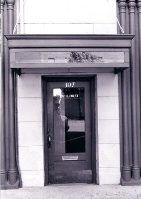 McConnell building, north entrance to apartments