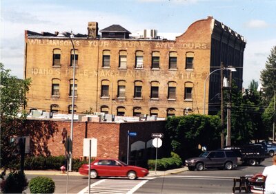 McConnell building, east side, shown from across Washington & Second Streets