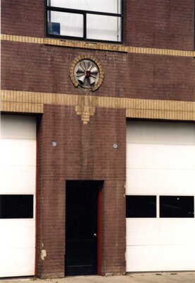 Architectural detail on the Moscow Volunteer Fire Department