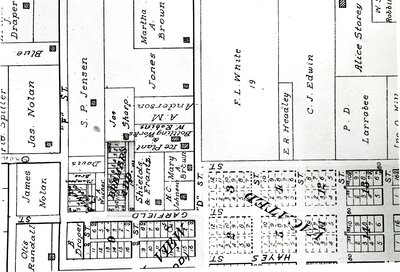 Plat Map of Garfield, D Street, and F Street
