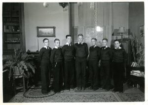 Mrs. Kelly's boys singing group in the McConnell Mansion
