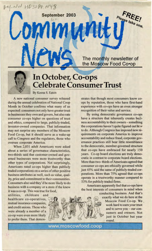 This issue is printed with the date of September 2003, but is actually the October 2003 issue.
