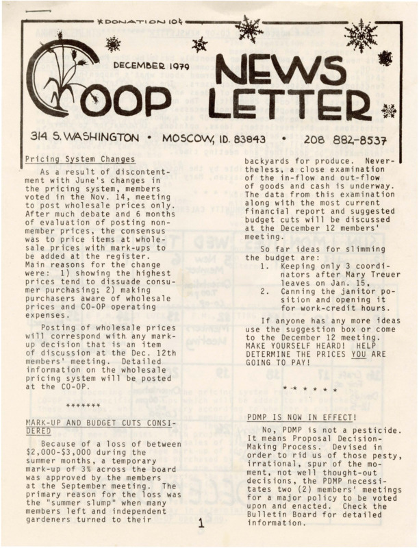 Coop Newsletter December 1979