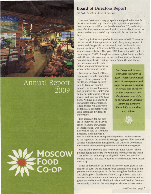 Moscow Food Co-op Annual Report 2009