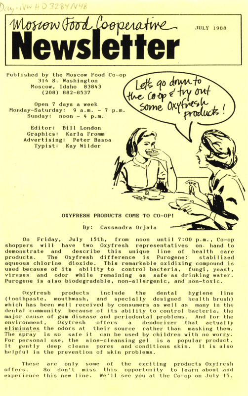 Newsletter July 1988