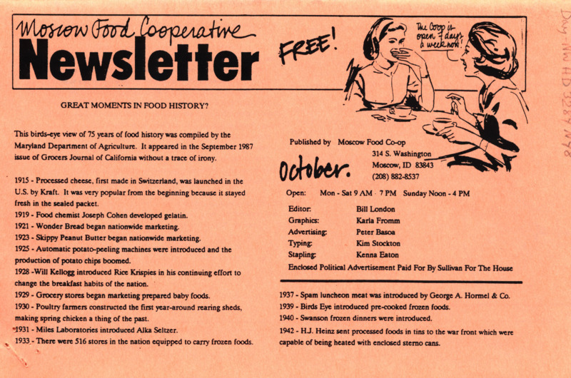 Newsletter October 1988