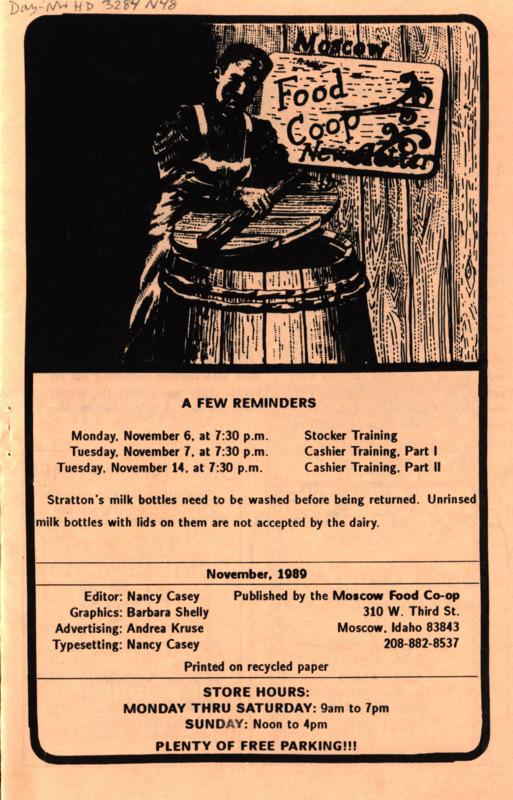 Newsletter November 1989